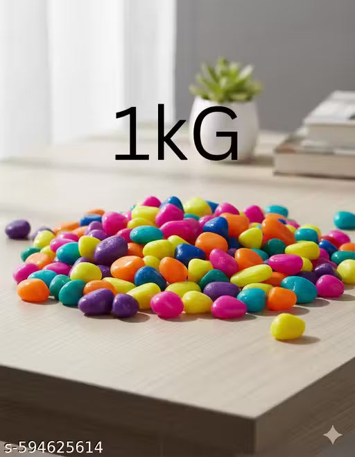 1Kg Multi Coloured Decorative Stones