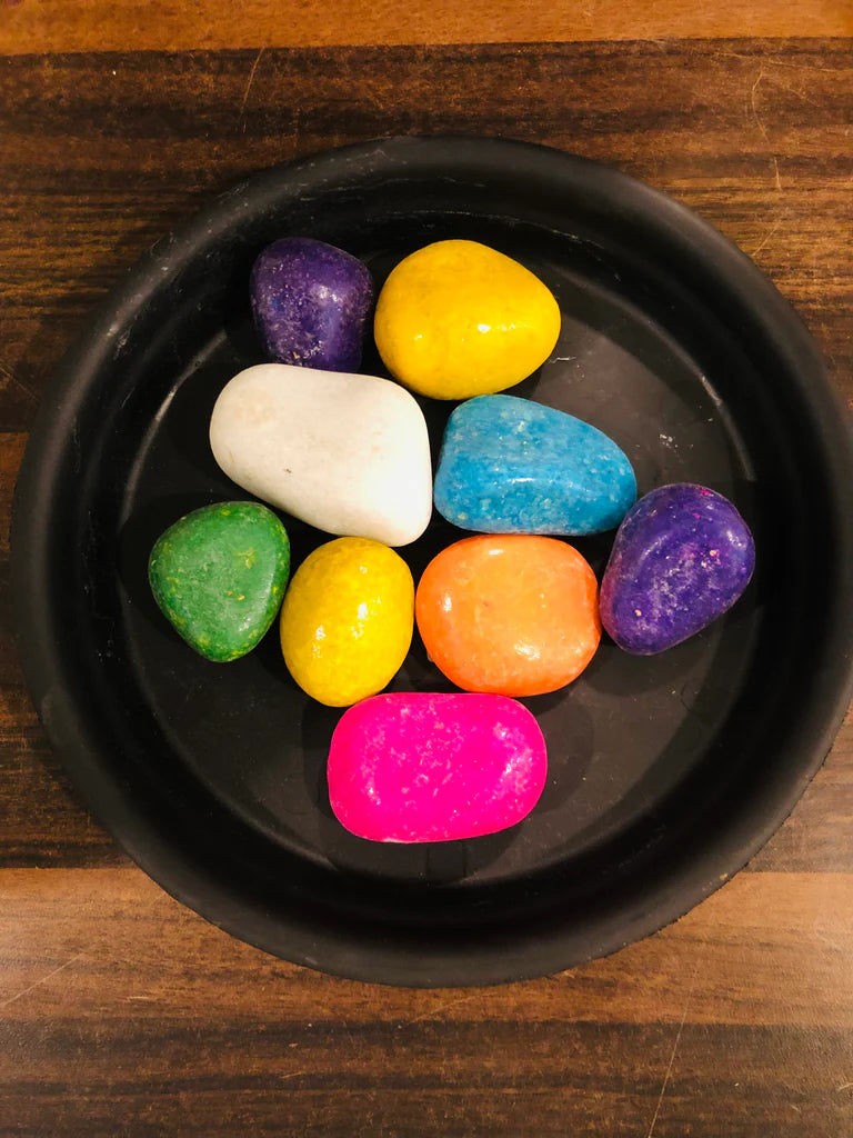 colored pebbles